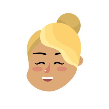 avatar kız baş saç modeli tasarımı ile illüstrasyon vektör