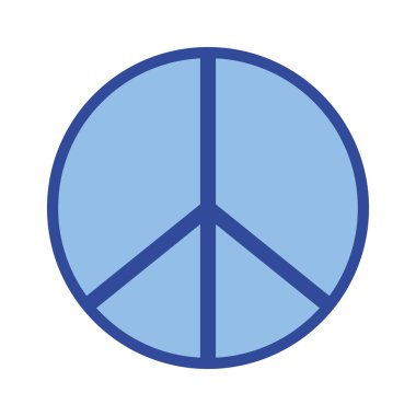 hippi barış ve sevgi simgesi tasarım vektör çizim