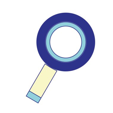 Büyüteç için arama ve arama bilgi vektör çizim