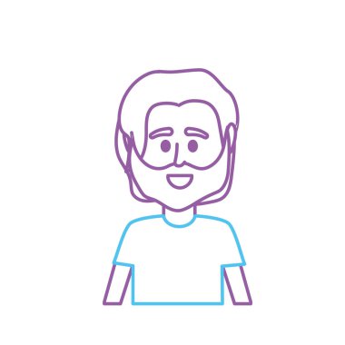 satır avatar erkek t-shirt tasarım vektör çizim simgesi ile