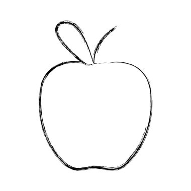 Şekil lezzetli elma meyve witn vitamin ve beslenme vektör çizim