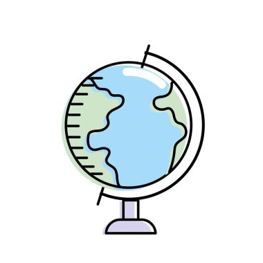 Dünya gezegeni global harita Resepsiyon vektör çizim