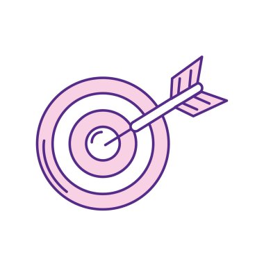 Dart hedef tahtası strateji rekabet vektör çizim için