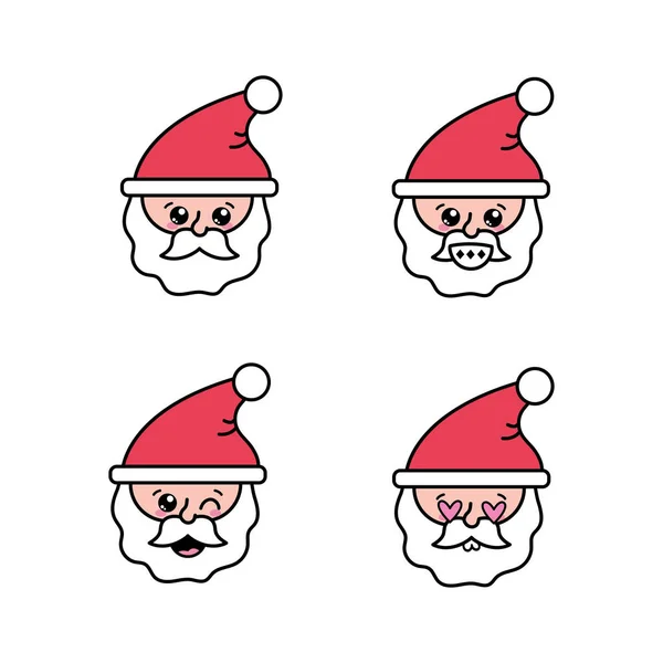 Merry Julfirande Inställt Holiday Dekoration Vektorillustration — Stock vektor