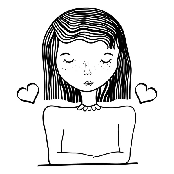 yakın gözler ve kalpler, kadın ile vektör çizim tasarım