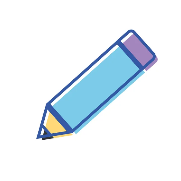 Crayon Outil Scolaire Pour Écrire Apprendre Illustration Vectorielle — Image vectorielle