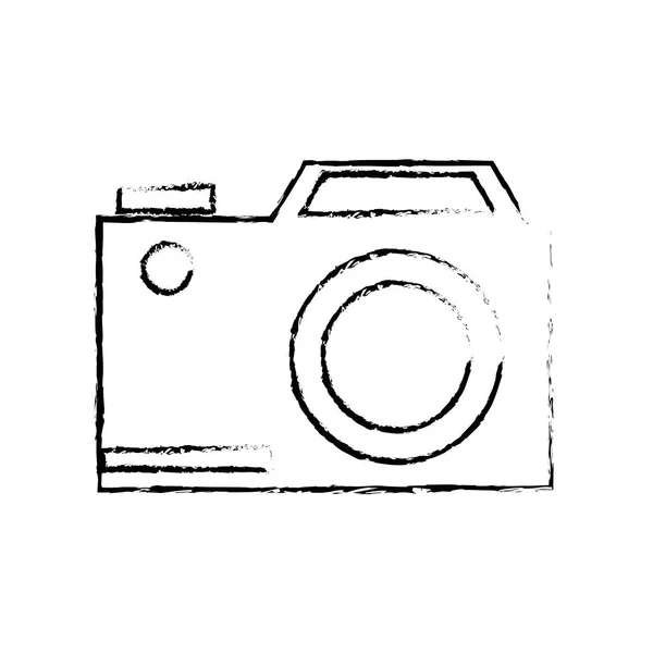 Figuur Digitale Camera Technologie Apparatuur Object Vectorillustratie — Stockvector