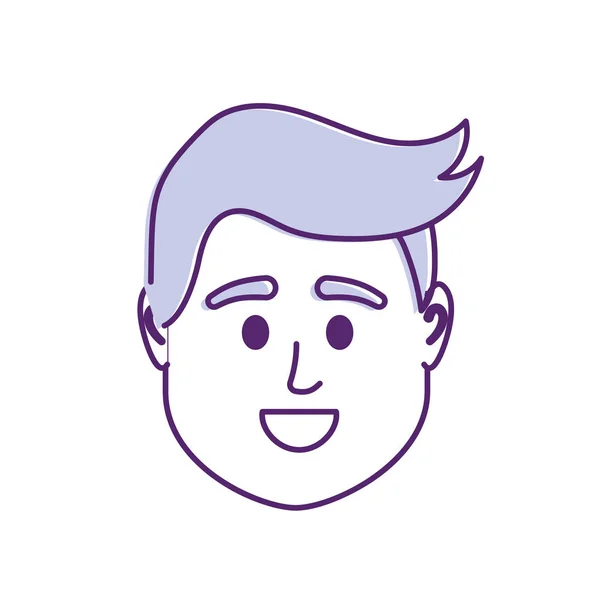 Аватар Man Head Social User Vector Illustration — стоковый вектор