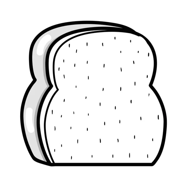 Sylwetka Pyszne Świeże Posiekane Chleb Projektowania Ilustracja Wektorowa — Wektor stockowy
