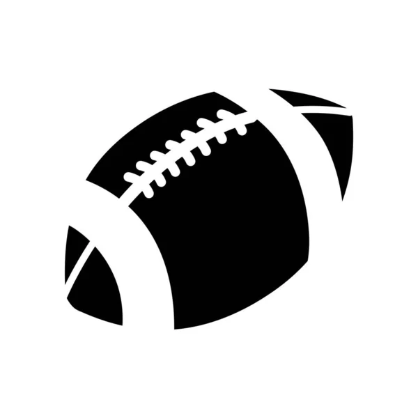 Contour Football Américain Son Icône Balle Illustration Vectorielle — Image vectorielle