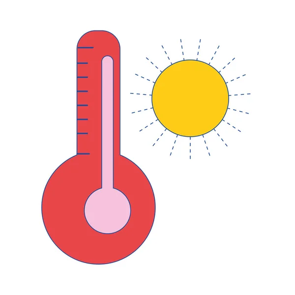 Thermometer Measure Instrument Know Temperature Vector Illustration — Stock Vector