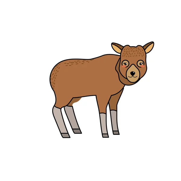 Cute Elk Wild Animal Icon Vector Illustration — Stock Vector