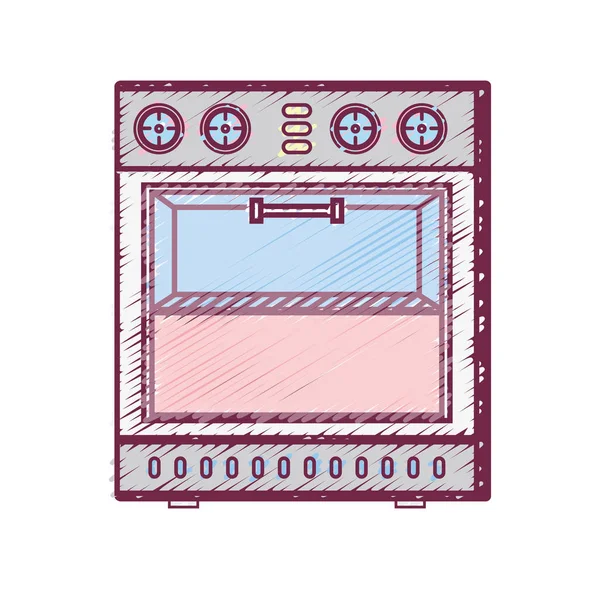 teknoloji fırın elektrikli mutfak gereçler vektör çizim