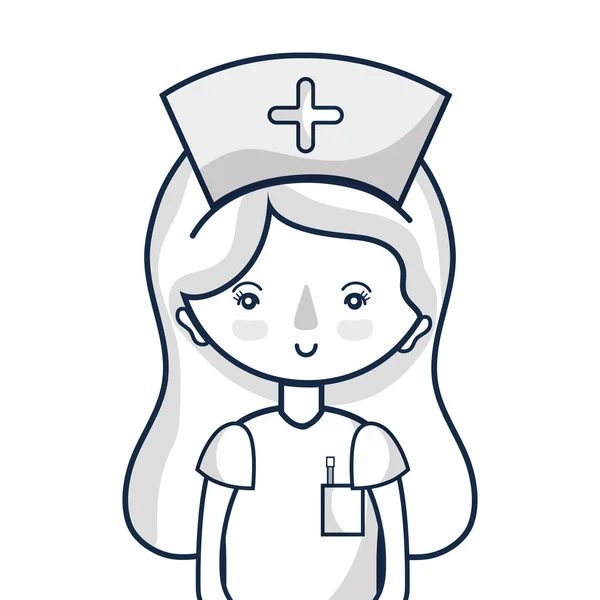 专业护士与帽子在头向量例证 — 图库矢量图片