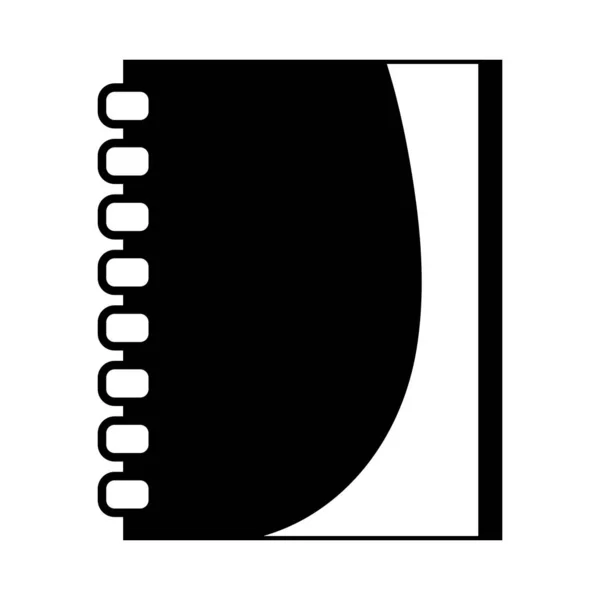 轮廓笔记本纸对象设计写矢量插图 — 图库矢量图片