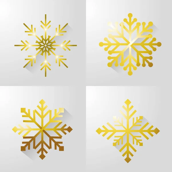 Set Merry Christamas Snow Design Vector Illustration — Stock Vector