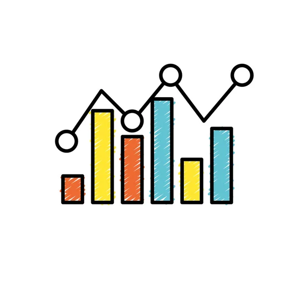 Statistik Balken Diagramm Daten Graph Daten Vektor Illustration — Stockvektor