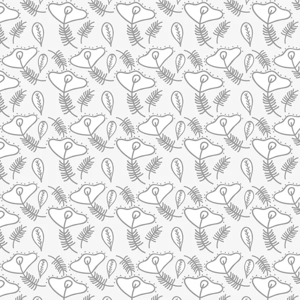 güzel gri çiçek desenli arka plan, vektör çizim