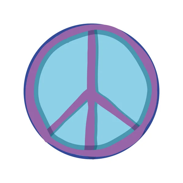 Hippie Peace Love Symbol Design Vector Illustration — Stock Vector