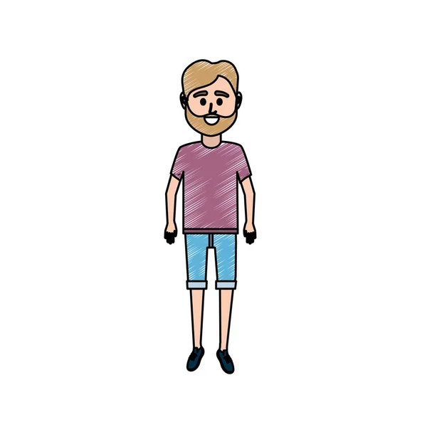 Homem Com Shirt Calças Design Vetor Ilustração —  Vetores de Stock