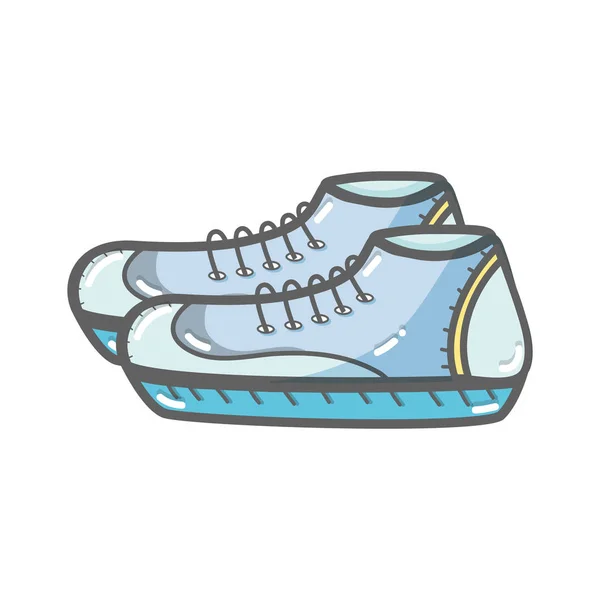 Kleur Comfortabele Sneakers Fitness Vector Illustratie Ontwerp — Stockvector