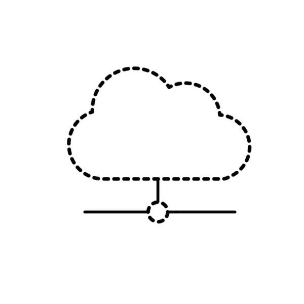 Forma Punteada Nube Conexión Datos Red Información Vector Ilustración — Vector de stock