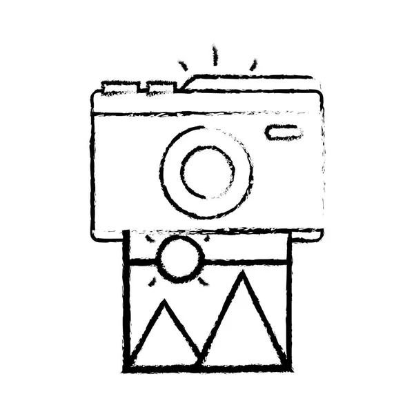 Цифровая Камера Изображением Векторной Иллюстрации — стоковый вектор