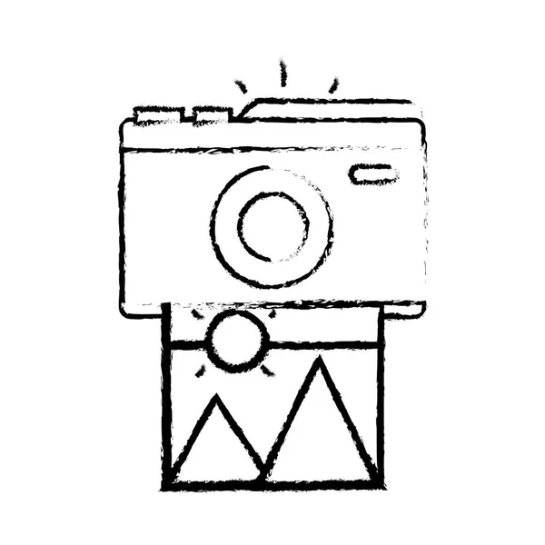 Rysunek Cyfrowy Aparat Fotograficzny Rezygnować Obraz Sztuki Obrazu Wektorowego — Wektor stockowy