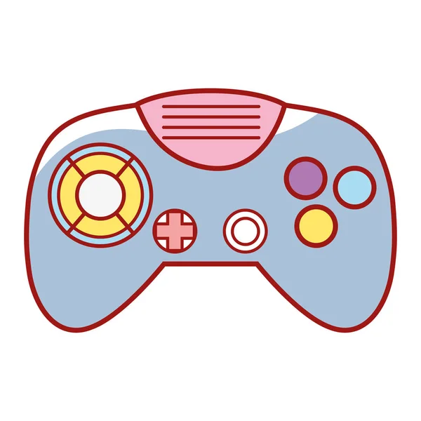 Controlador Videojuegos Con Botones Para Jugar Ilustración Vectorial Consola — Vector de stock