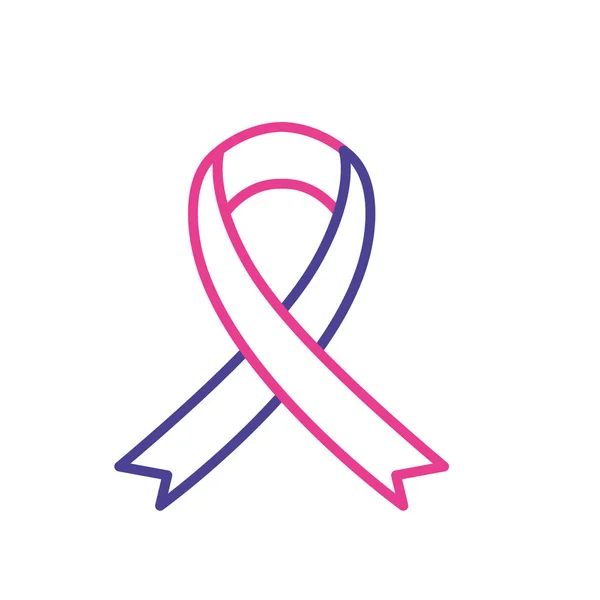 Silhouette Femmes Cancer Sein Symbole Conception Illustration Vectorielle — Image vectorielle