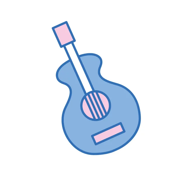 Guitare Instrument Musique Mélodie Harmonie Vectoriel Illustration — Image vectorielle