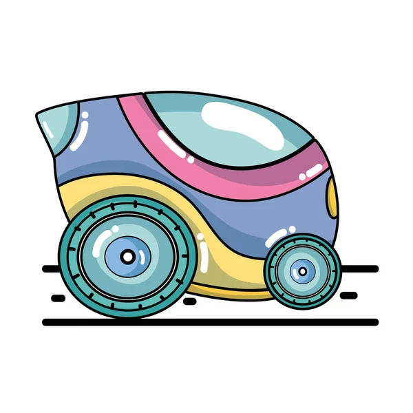 Coche Futurista Con Elementos Modernos Diseño Vector Ilustración — Vector de stock