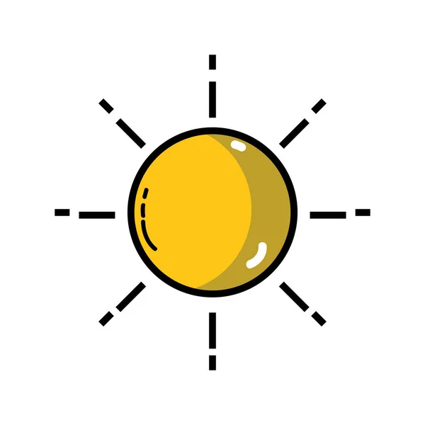 Χαριτωμένο Ήλιο Και Φυσικό Στοιχείο Καιρός Εικονογράφηση Διάνυσμα — Διανυσματικό Αρχείο