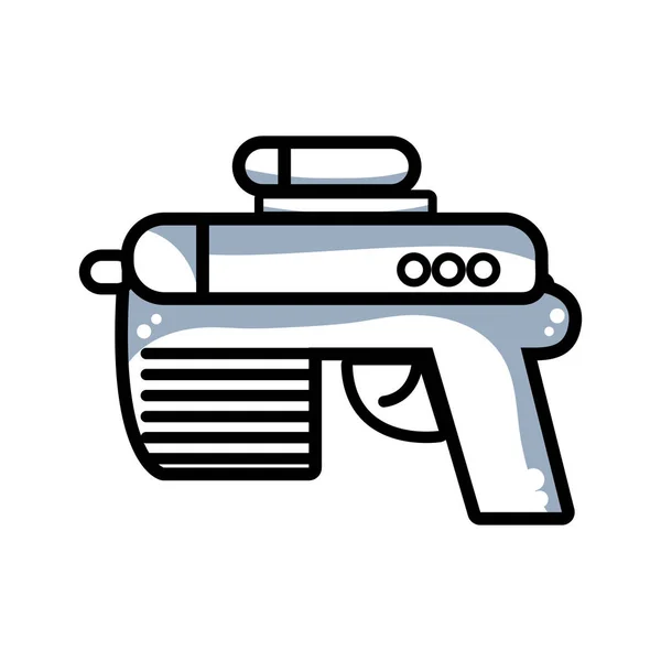 Pistolet Ligne Armée Militaire Protection Dans Illustration Vectorielle Guerre — Image vectorielle