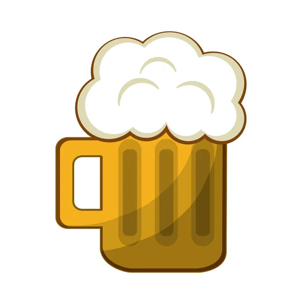 おいしいビールの泡お祝いに ベクトル イラスト デザイン — ストックベクタ