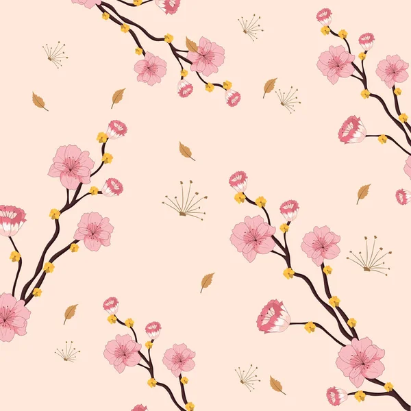 Blumen Rosa Muster Hintergrund Vektor Illustration Grafik Dsign — Stockvektor