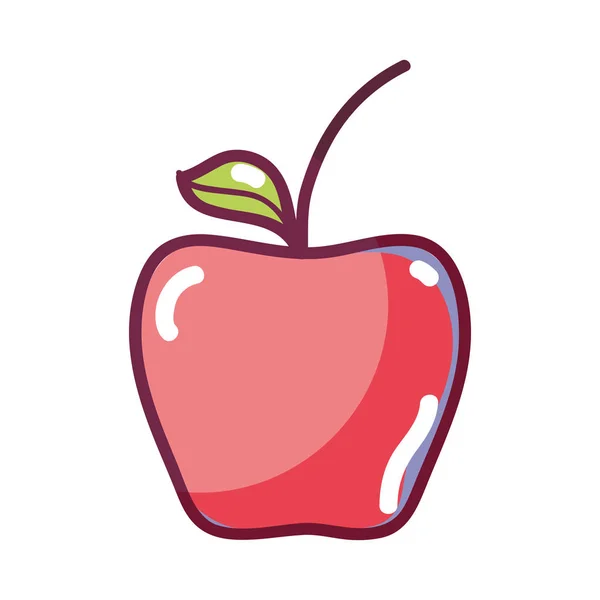 Deliciosa Manzana Fruta Sana Vector Ilustración Diseño — Archivo Imágenes Vectoriales