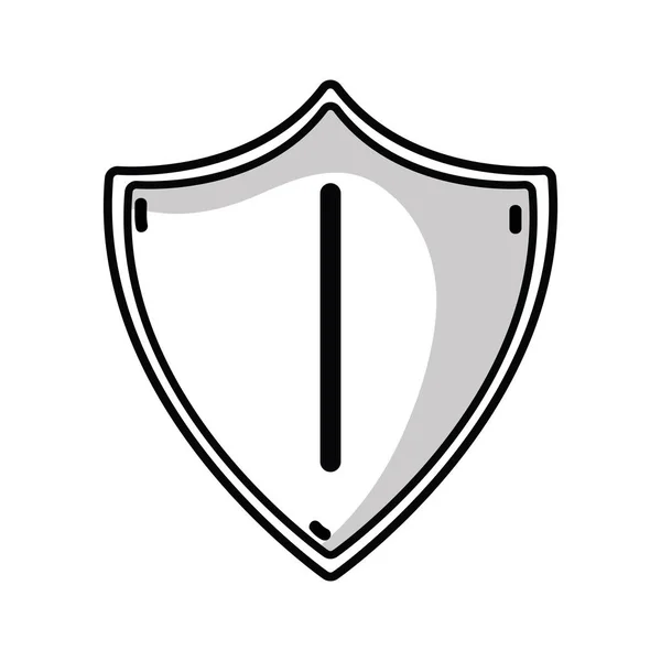 Line Security Shield Technology Protection Icon Vector Illustration — Stock Vector