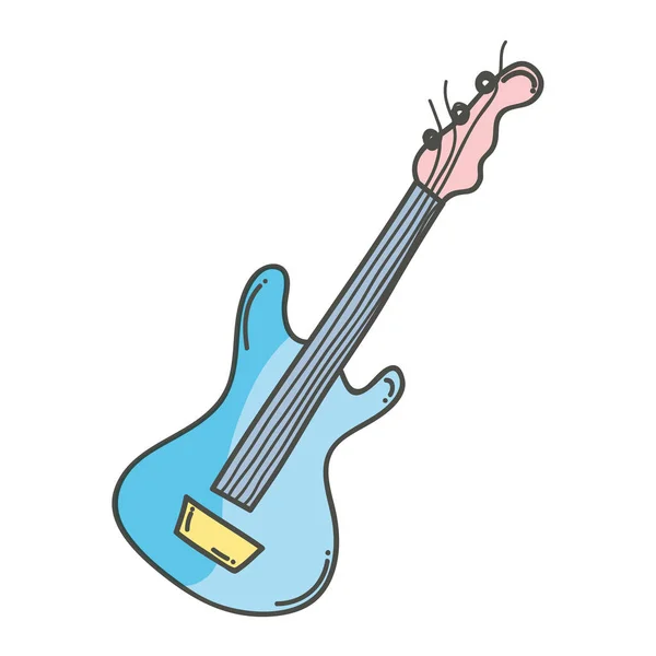 Guitarra Linda Para Tocar Instrumentos Música Ilustración Vectorial — Archivo Imágenes Vectoriales