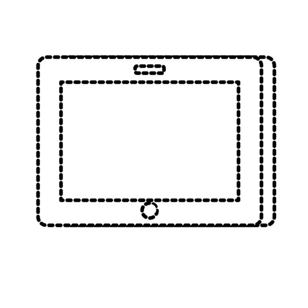 Forma Puntino Tablet Tecnologia Touch Schermo Digitale Vettoriale Illustrazione — Vettoriale Stock