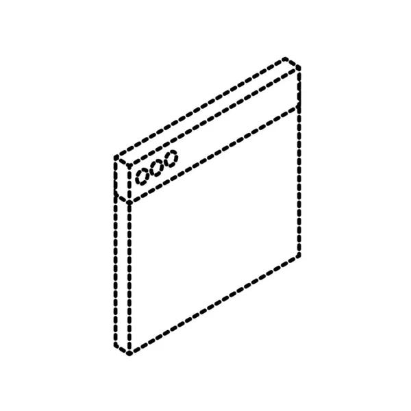 Pointillé Forme Fenêtre Site Technologie Pour Rechercher Des Choses Illustration — Image vectorielle