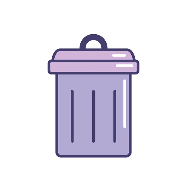 Lixo Pode Símbolo Ícone Vetor Ilustração Design — Vetor de Stock