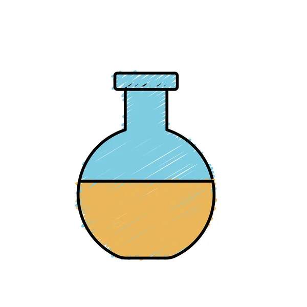 Erlenmeyer Matraz Para Laboratorio Diseño Químico Vector Ilustración — Archivo Imágenes Vectoriales