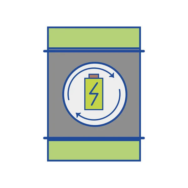 Réservoir Batterie Pour Conservation Environnement Illustration Vectorielle Soins — Image vectorielle
