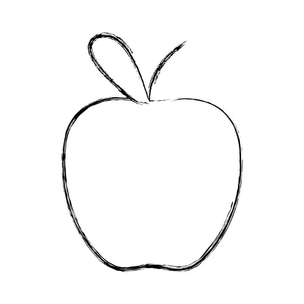 Рисунок Вкусные Яблочные Фрукты Витамины Векторная Иллюстрация Питания — стоковый вектор