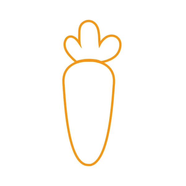 Silhueta Deliciosa Cenoura Fresca Nutrição Vegetal Vetor Ilustração —  Vetores de Stock