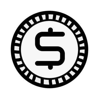 satırı Doları para para birimi simgesi, vektör çizim