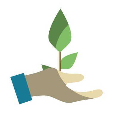 gezegeni koruma vektör çizim ile üretim tesisi ile el