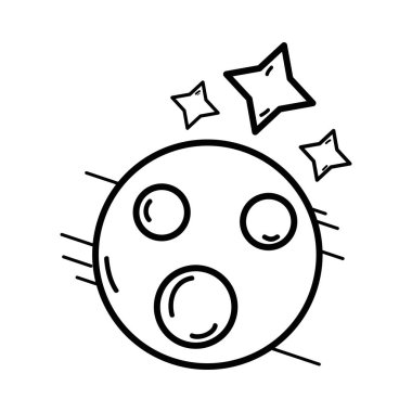 Şekil gezegen yıldız evren gökada uzayda vektör çizim ile