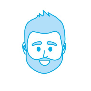 siluet avatar adam başına sosyal Kullanıcı vektör çizim